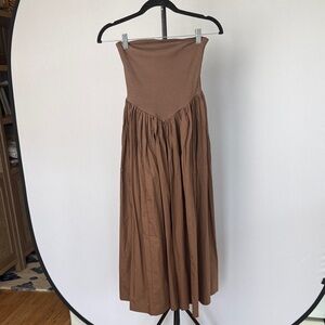 Anthropologie Brown Maxi Dress